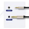 TRS audio adapter cable mini jack 3.5mm - jack 6.35mm 1m gray