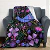 1pc Floral Fantasy Print Blanket - Lightweight Flannel Blanket For Sofa, Bed, Living Room, Office, Outdoor Travel, Camping, Soft 058