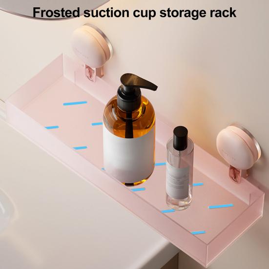 Bathroom Storage Rack Shower Caddy Organizer Load-bearing Easy To Install Suction Cup Strong Wall Floating