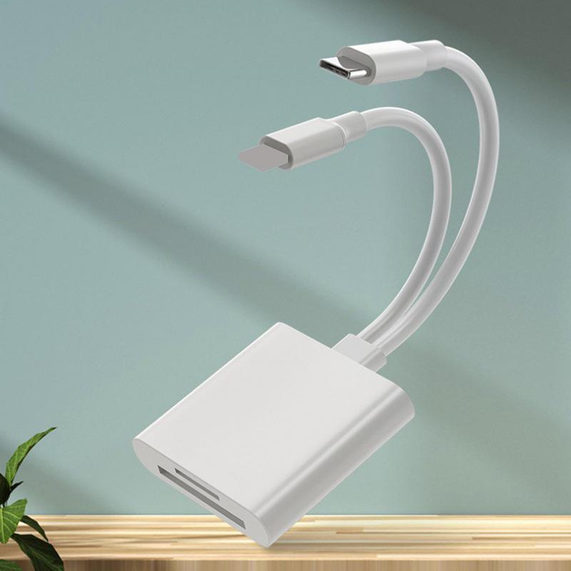 Apple Type-C Dual-Head Card Reader for TF/SD Cards, Compatible with iPhone and iPad