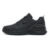 Autumn and Winter Large Size 48 Pure Black Men's Shoes Sports Running Light Casual Shoes Leather Multi-functional Shoes Men