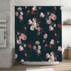 Vibrant Butterfly Shower Curtain Watercolor Floral Print Bathroom Decor Extra Long Size for Bathtub or Stand Up Shower Enclosure