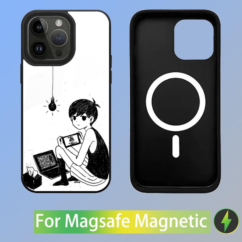 Omori Game Phone Case For iPhone 15,14,13,12,11,Plus,Pro,Max Mini Magsafe Magnetic Wireless Charging