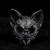 Dropshipping Men's Calvarium Skull Ring Gothic 316L Stainless Steel Biker Ring Motorcycle Band Jewellery Party Gift OSR734