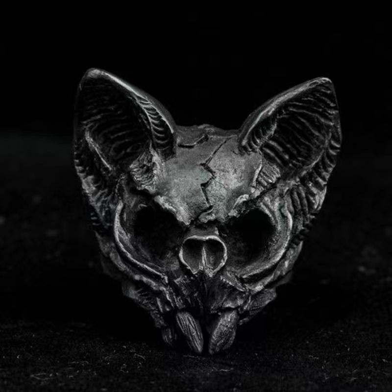 Dropshipping Men's Calvarium Skull Ring Gothic 316L Stainless Steel Biker Ring Motorcycle Band Jewellery Party Gift OSR734