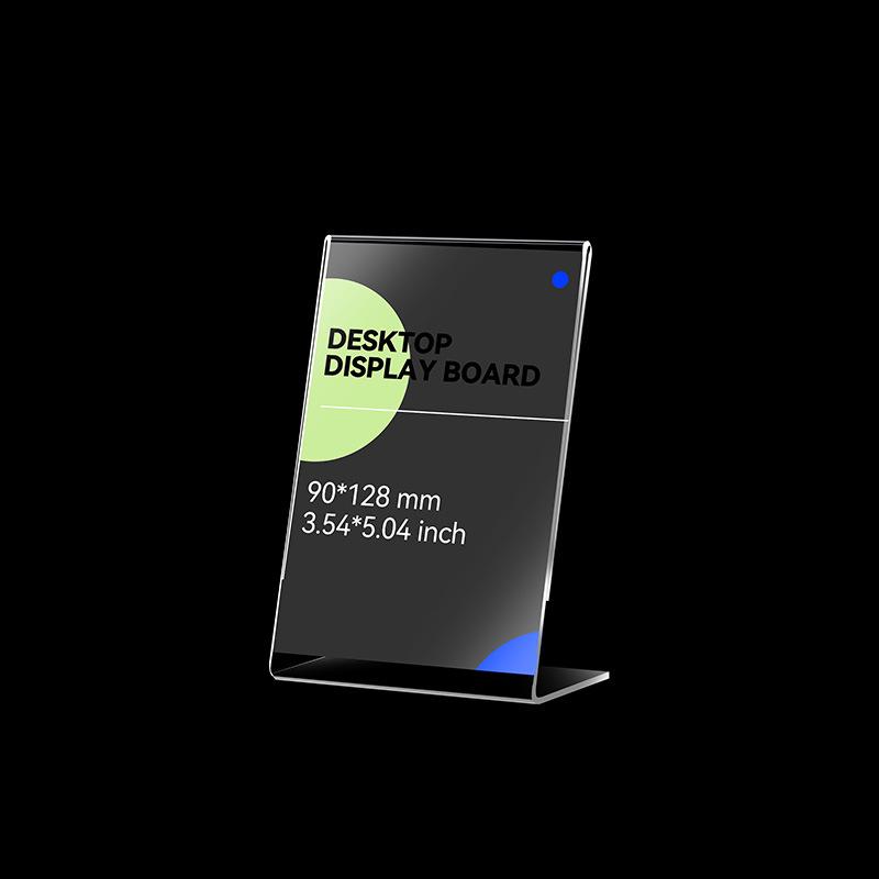 A4L PVC Menu Display Stand: Acrylic Table Card Holder for Commercial Advertising