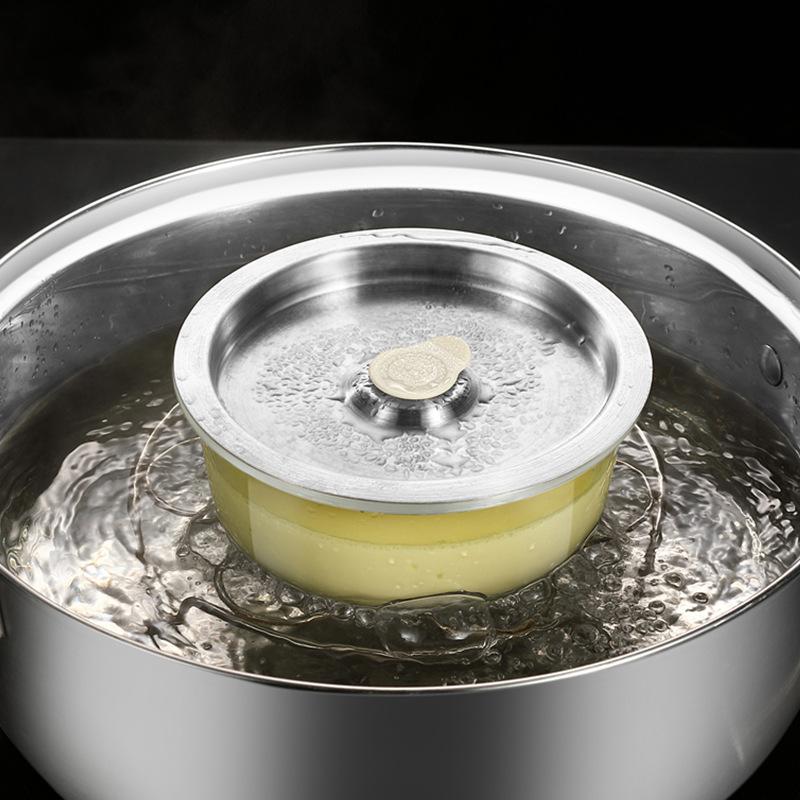 Steamed egg bowl with lid, household baby bowl, glass bowl specially designed for microwave ovens, heat-resistant