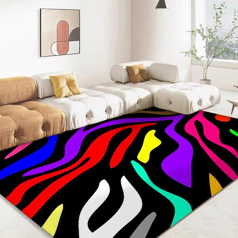 Zebra Black White Texture Rug Carpet for Living Room Bedroom Soft Kitchen Bathroom Anti-slip Floor Mats Hallway Rugs Home Decor