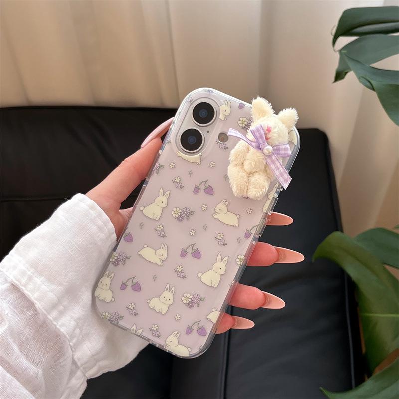 Floral Rabbit iPhone Case for 14/15/16 Pro Max/17