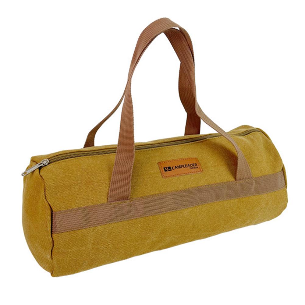 Camping Tool Storage Bag Cylinder Tent Ground Nail Organizer Pouch Wind Rope Hammer Pouch Canvas Large Capacity Handbag