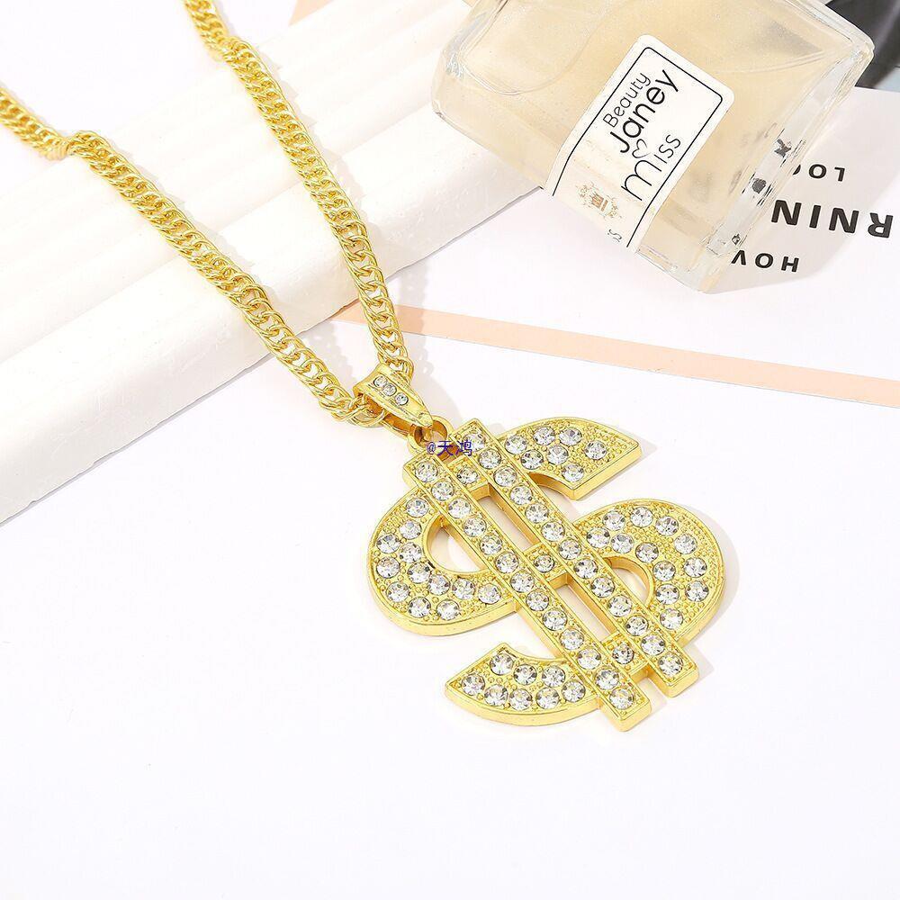 Kids Hip Hop Dance Necklace: Fun Gold Chain for Boys & Girls, Perfect for Jazz Dance & Trendy Outfits