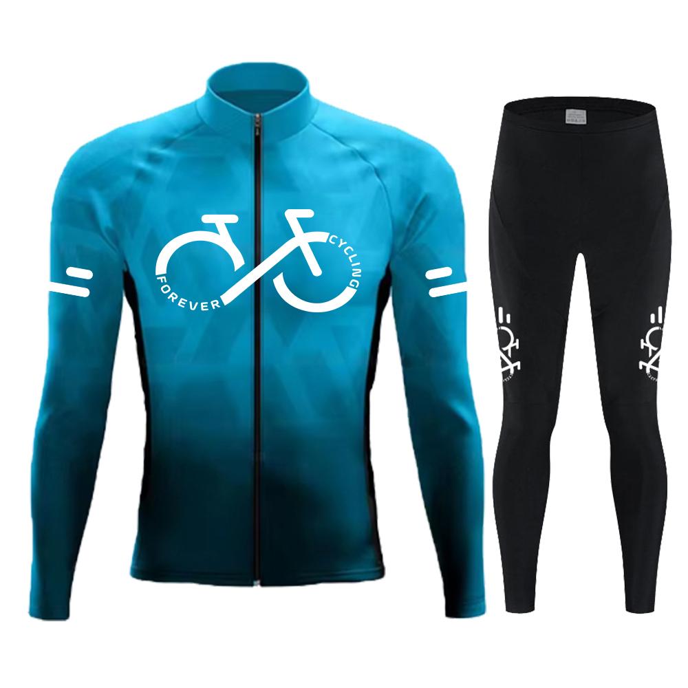 Long Sleeve Gradient MTB Bike Cycling Clothing Breathable Ropa Ciclismo Men's Road Bicycle Sportswear 2026 Autumn Breathable Cycling Suit