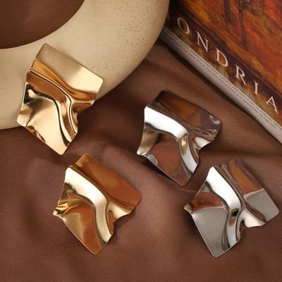 Geometrische Unregelmäßige Spiegel Große Ohrringe Weibliche Mode Trend Personalisierte Schmuck Ohrringe Party Geschenk Zubehör