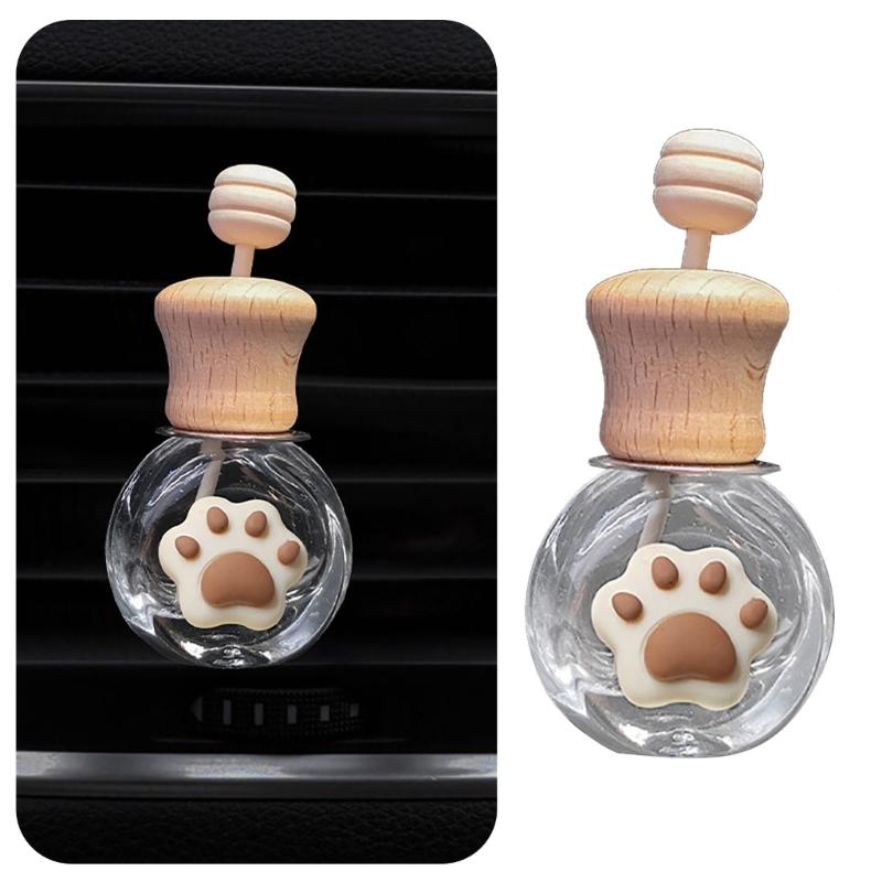 Sweet Smelling Auto Decor PerfumesClip Essential Oils Diffuser Air Freshener PerfumesHolder Empty Glass Bottle Accessory