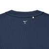 Mizuno NaviDry Long Sleeve Dress Size 160 Kids' T-Shirt, U-Neck, Moisture-Wicking, Quick-Drying, Undershirt, 32MAC495, Navy/White,