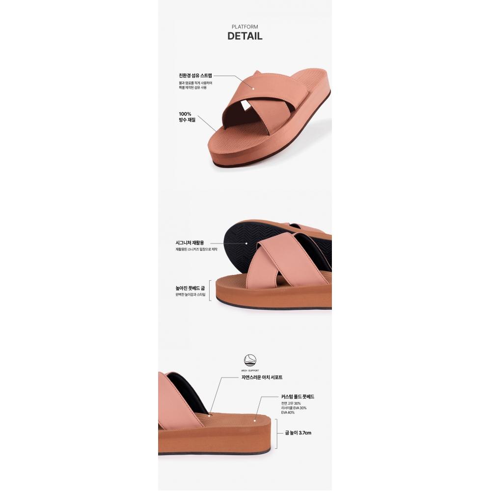 Indosol Cross Slide   Rust Slipper