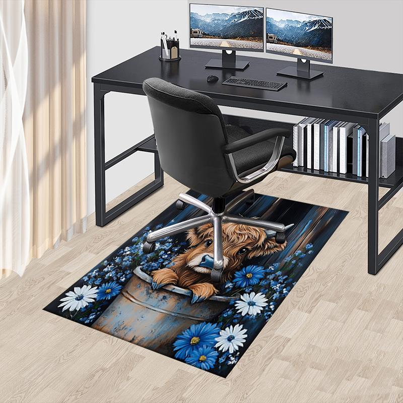1PC Cow Bucket Extra Large Non Slip Floor carpet, Office, family, bedroom Large Area Rug Indoor Rugs, Vibrant Colors