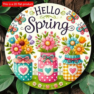 1pc 2d Flat Vintage Spring Tulip Wooden Sign - 20cm Perfect for Home, Kitchen, Garden, Office & More Decor