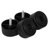 4Pcs Feet Pad M8 Screw Sofa Legs 35mm Height Black Cabinet Leg 60mm Width PP Plastic Furniture Accessories Bed Frame