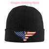 American Eagle Print Beanie Vintage Graphic Knit Hat Retro Streetwear Soft Warm for Unisex Women Elastic Cap Skullie Beanies Winter
