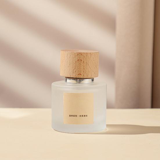 SHIMANG Perfume for Women Long Lasting Light Fragrance Frosted Glass Bottle with Wooden Cap Fresh Floral Fruity Scent Multi-Use for Home Car Wardrobe