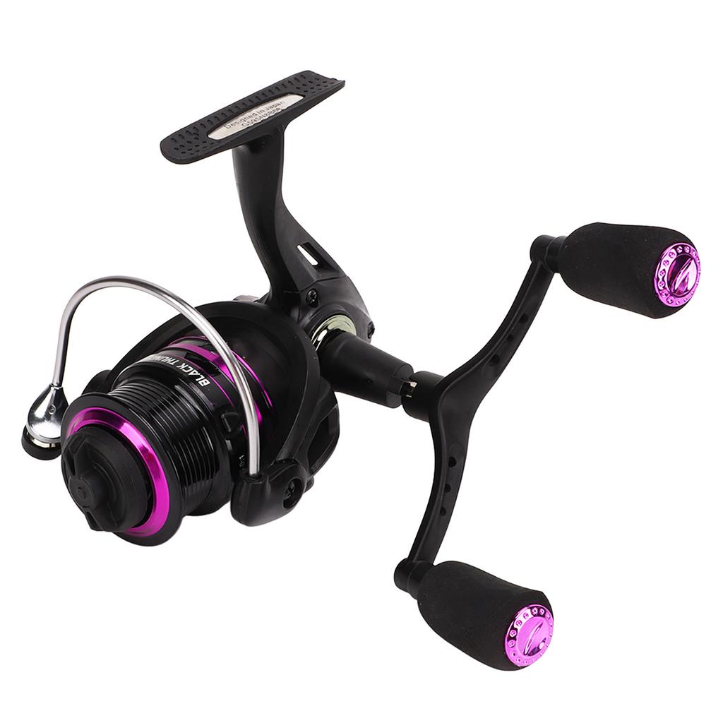 Spinning Reel Metal High Hardness Double Rocker Arm Fishing Reel with Shallow Line Cup for Ice Fishing 2000