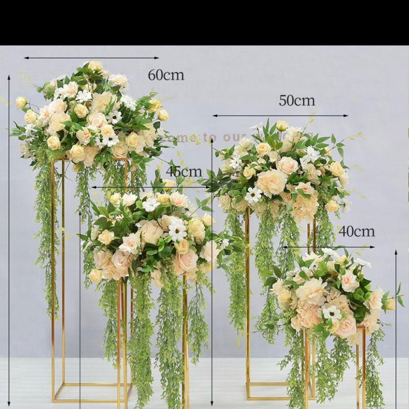 Geometric Iron Art Wedding Flower Ornaments for Venue Decoration