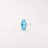 Swiss Blue Topaz Gemstone 925 Sterling Silver Jewelry Handcrafted Designer Ring RR-65-3