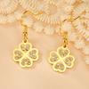 Lucky Clear Zircon Four-leaf Clover Heart Dangle Earrings Stainless Steel Gold Color Earrings Jewelry Wholesale Gift 2026