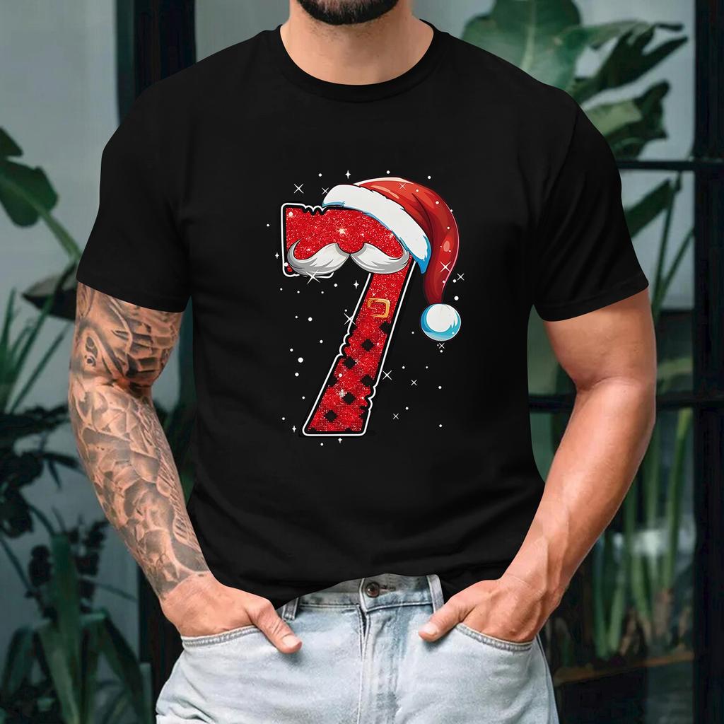 Men's Fashion Printed Round Neck Short Sleeve T-Shirt Pullover Top
