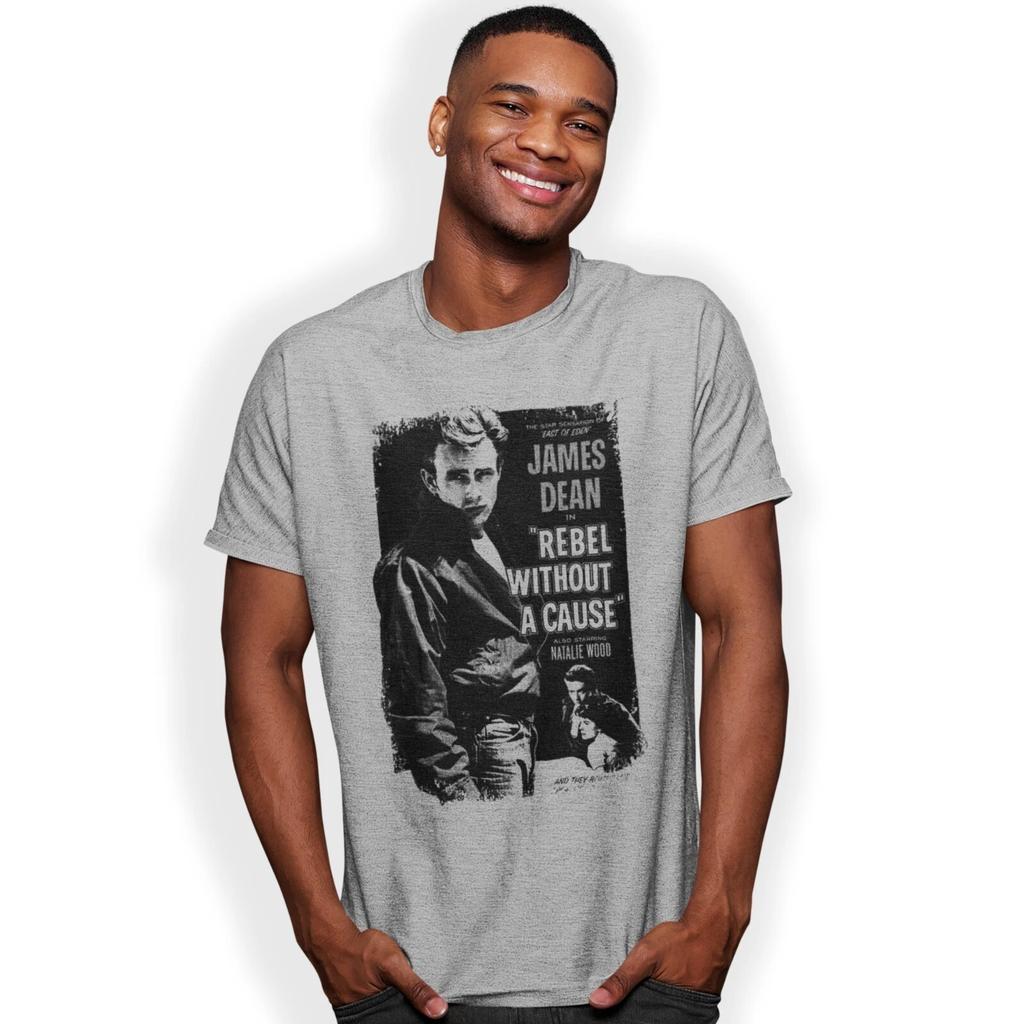 Rebel Without a Cause James Dean Movie Poster (1956) Hand Printed T-Shirt