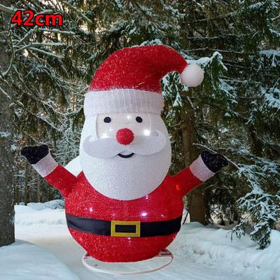 42m Santa Claus Model LED Light Christmas Dolls for Outdoor Xmas Decoration Ornament