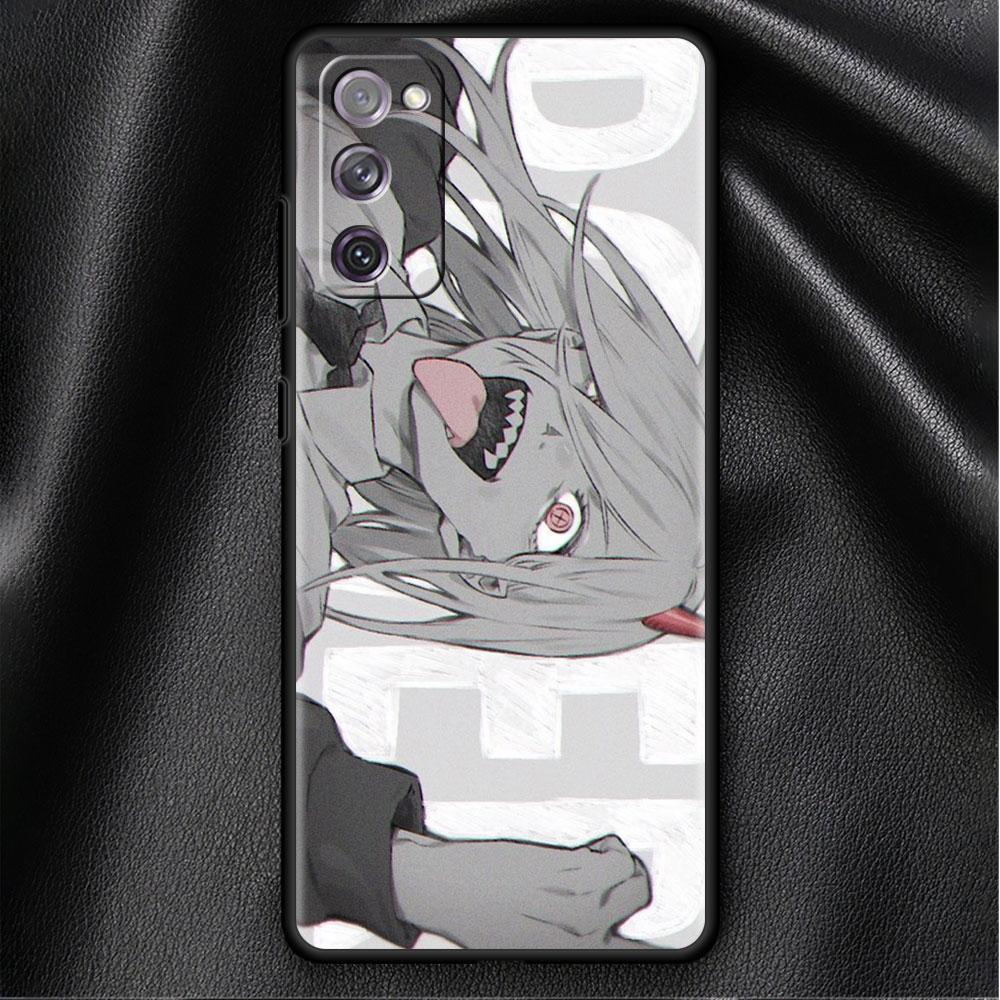 Bumper Case For Samsung Galaxy S22 Ultra S21 FE S20 Plus S10 Lite Phone Cover S10e S9 S8 S7 Silicone Funda Chainsaw Man Girl Sac