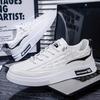 Autumn 2025 new small white tide shoes men's casual leather shoes flat white shoes breathable Internet celebrity pedal men's shoes