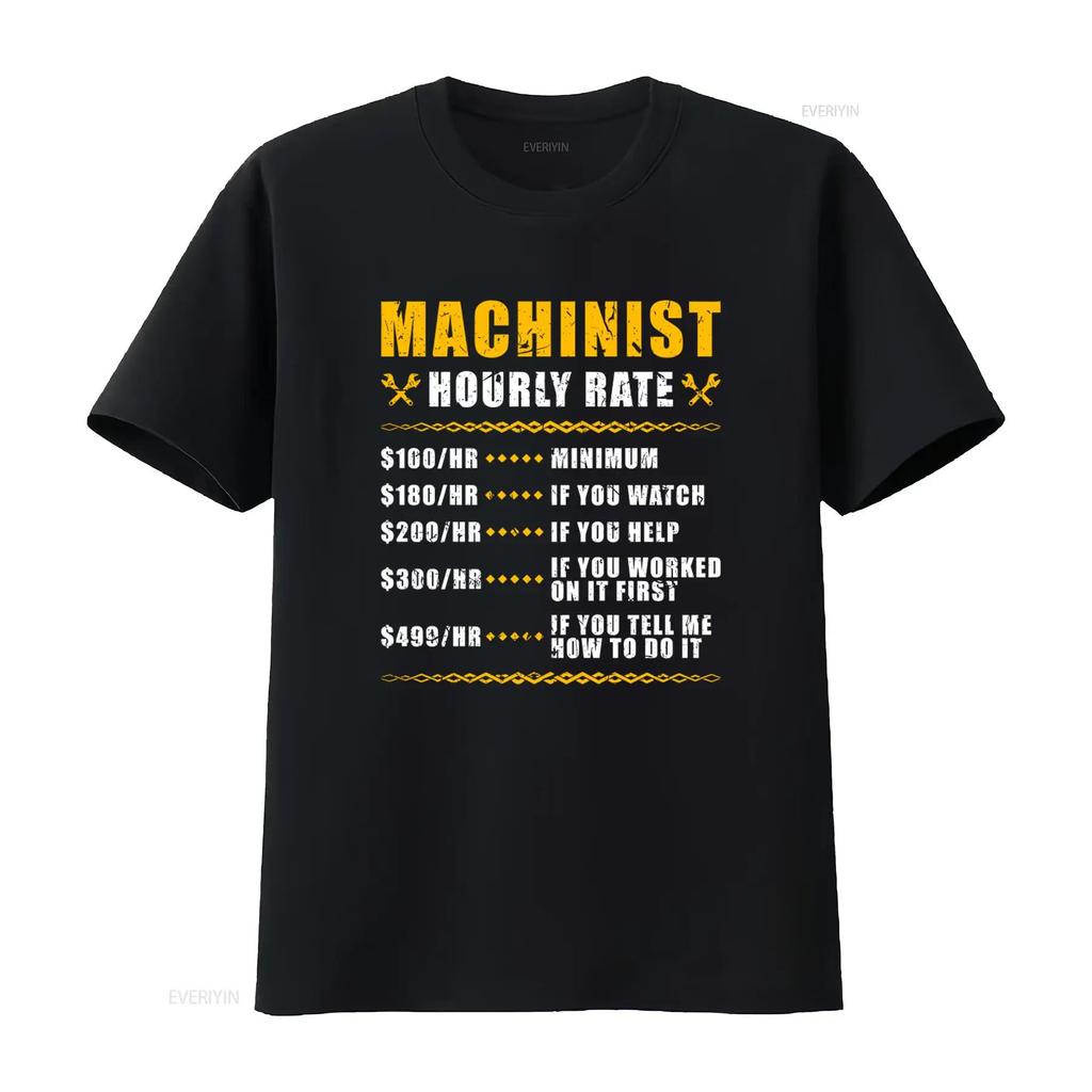 Strojírenský hodinový sazebník Řemeslník Machining Professional Tričko s designem Mechanického ceníku vintage Vyprané Unisex Strečové