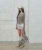 Sailpeulei Folded Knit Skirt Shorts / Light Gray