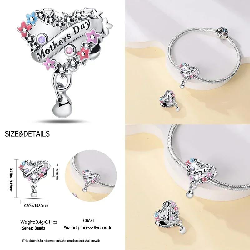 copper Heart Shaped Warm Family Love Mother Pendant Baby Feet Pacifier Charm Bead Charms Bead Charms Compatible With Bracelets Jewellery Gift