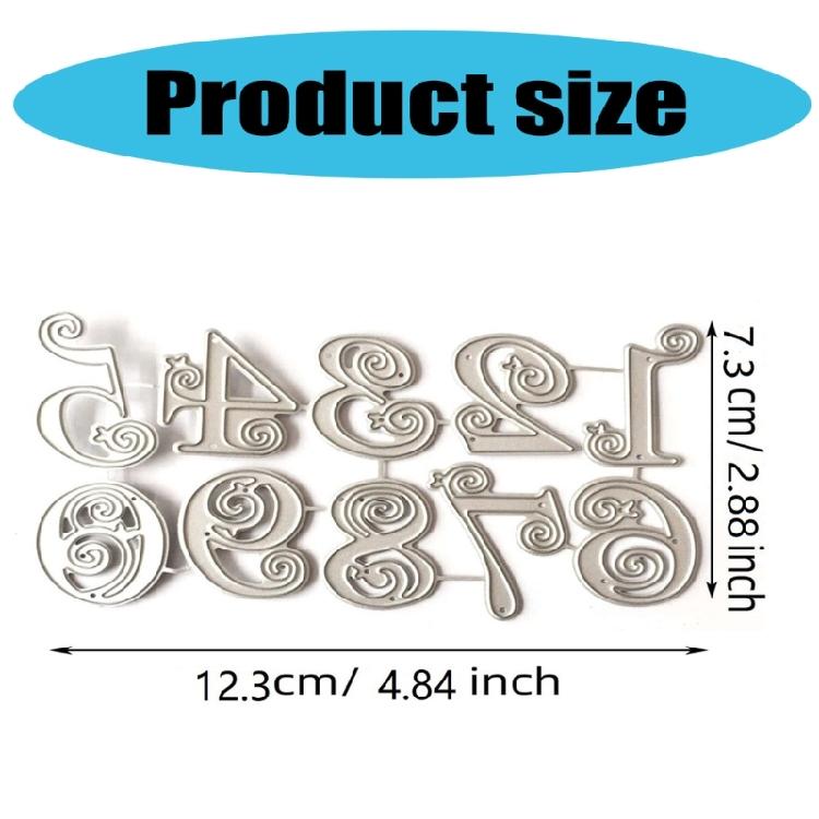 Kohlenstoffstahl-Stanzformen Zahlen-Stanzschablonen für Scrapbooking, Kartenherstellung, Fotoalbum, Verpackungsdekoration