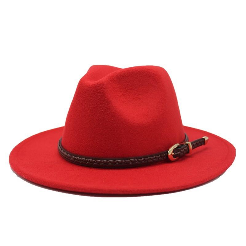 Wish Woolen Hat Big Brim Black Jazz Hat