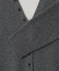 Basika Layered V-Neck Tie Cardigan (Gray)