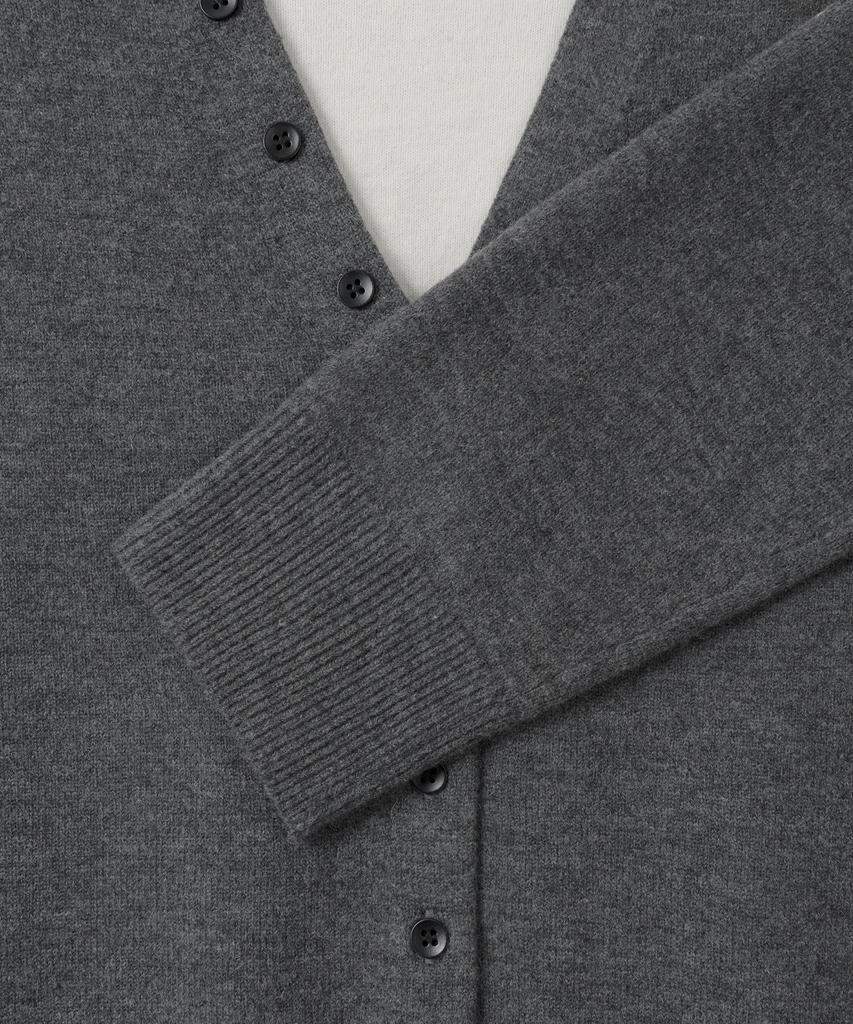 Basika Layered V-Neck Tie Cardigan (Gray)