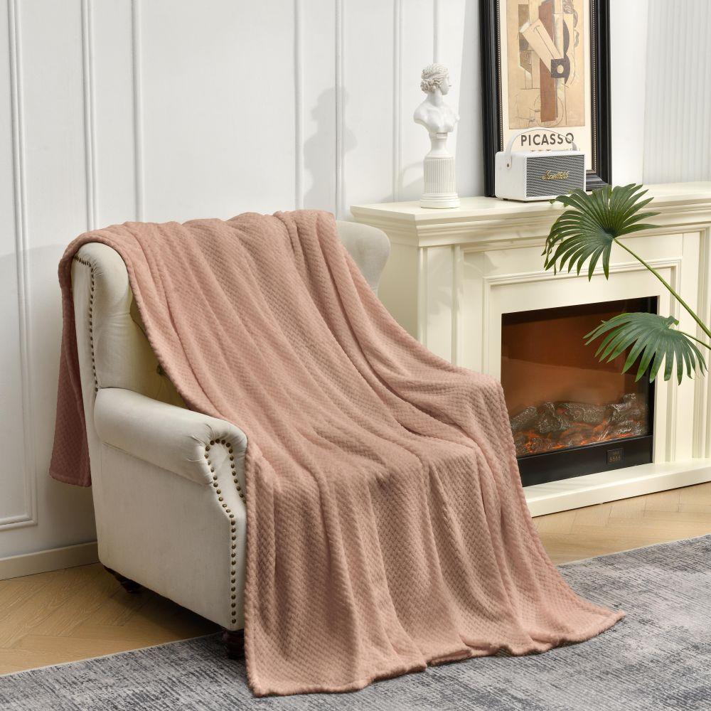 Soft Fleece Throw Blanket for Couch, Lightweight Plush Warm Blankets for Bed, Fuzzy Cozy Flannel Blanket Throw for Sofa, Travel
