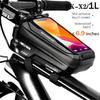 WILD MAN Bike Bag 2L Frame Front Tube Cycling Bag Bicycle Waterproof Phone Case Holder 7.4 Inches Touch Screen Bag