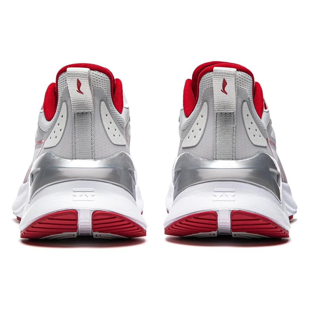 Li Ning Yue Ying 3.0 Simple Trendy Breathable Shock Absorption Non-Slip Low-Top Running Shoes Men Sneakers White Red ARHU023-6