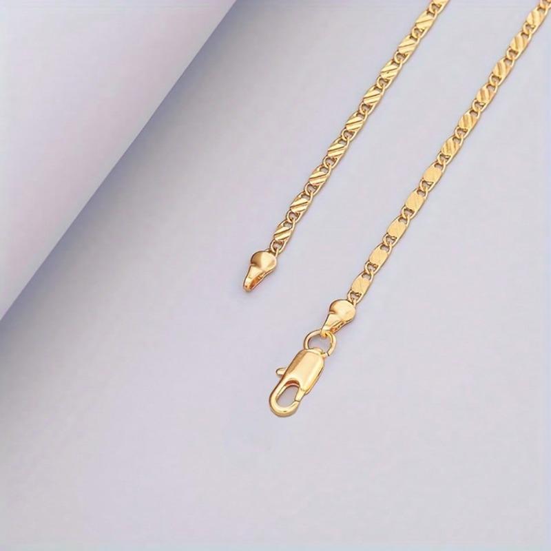Exquisite Fashion 18K Gold Filled Necklace For Women Men Size 16-30 Inch Chain Necklaces Versatile Elegant And Perfect Fashion Jewelry Gift
