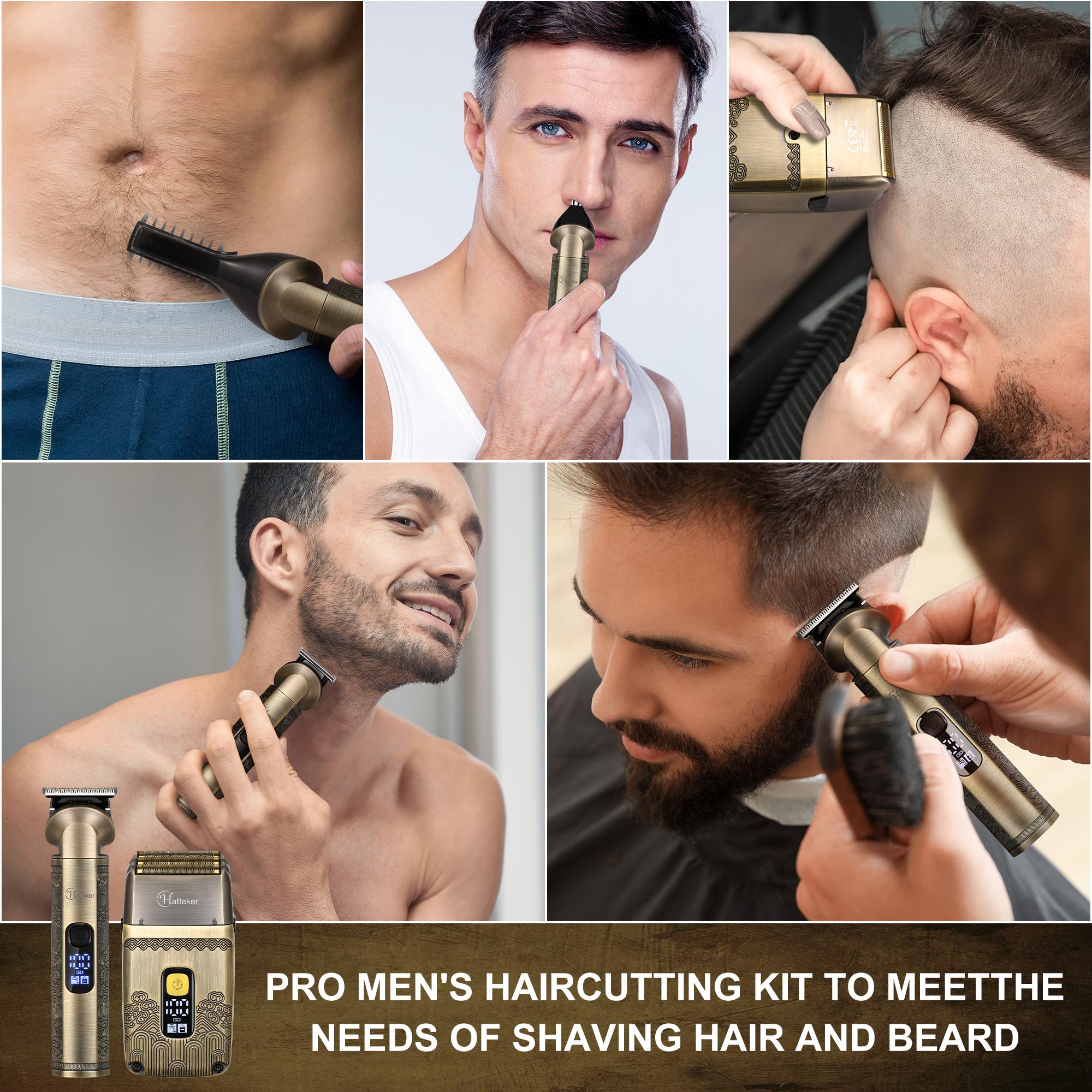 Hatteker Beard Trimmer Kit Electric Hair Clipper Shaver For Men Cordless Grooming Kit 7 In 1 - View #2