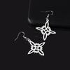 Simple Alloy Witchcraft Drop Earrings Hollow Amulet Witch Knot Pendant Earring Unique Charm Dangle Earrings Jewelry
