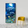 Abstract Underwater World Canvas Painting Animal Dolphin Fish Posters and Prints Wall Pictures Living Room Home Decor No Frame No Frame