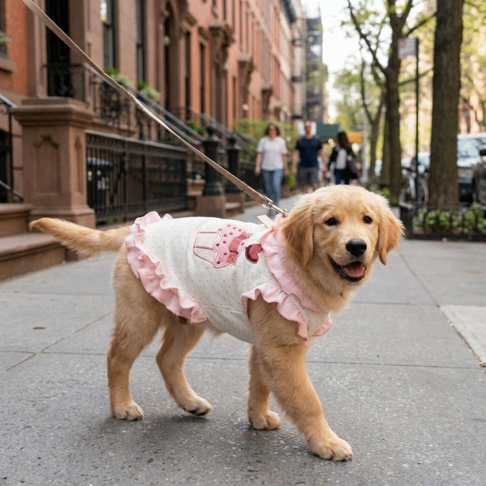 Breathable Pet Dress Shirt Ruffles Design Pet Princess Dress Dog Floral Lace Skirt Photography