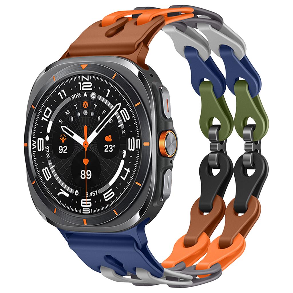 Elegante Cinturino a Maglie Morbido Silicone Sportivo Traspirante per Samsung Galaxy Watch Ultra 47mm 2025 Elegante Cinturino